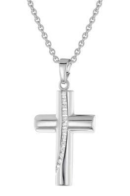 trendor Schmuck Damen-Kette Kreuz 925 Silber Rhodiniert 28569