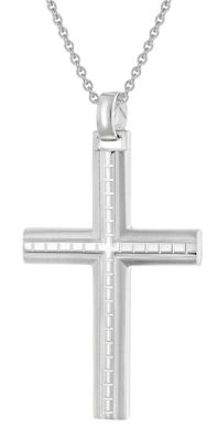 trendor Schmuck Herren-Halskette mit Kreuz 925 Silber 28570