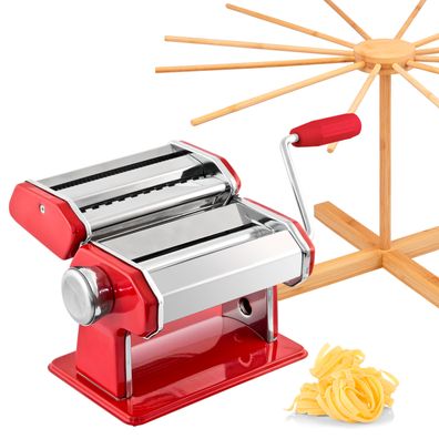 bremermann Nudelmaschine für Spaghetti und Lasagne mit Nudeltrocker aus Bambus