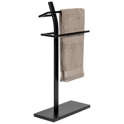 eluno Stand-Handtuchhalter, aus Metall ca. 42 x 19 x 81,5 cm (B/T/H), schwarz
