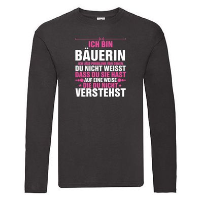 Löse Probleme: Bäuerin | Bauernhof | Landwirtschaft Long Sleeve Schwarz