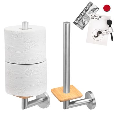 bremermann Bad-Serie PIAZZA BAMBUS - Toilettenpapierhalter inkl. Klebeset