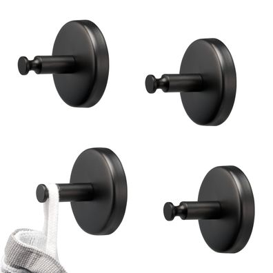 bremermann Bad-Serie PIAZZA BLACK – Handtuchhaken 4er Set, matt schwarz