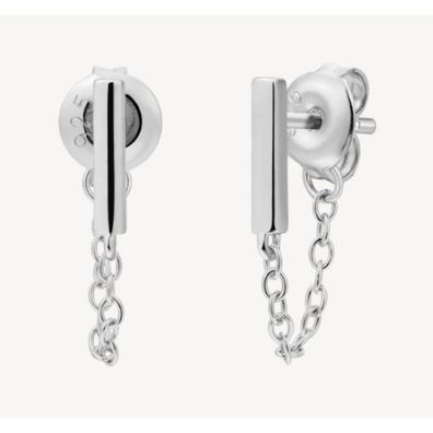 Ohrstecker - Silber - Stecker & kleine Kette