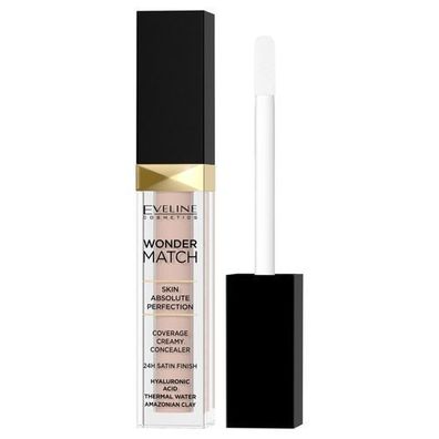 Eveline Cosmetics Wonder Match Fluessigconcealer abdeckend, Farbton 20 Peach, 7 m