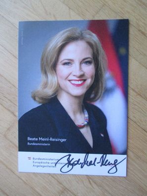 Österreich Bundesministerin Beate Meinl-Reisinger - handsigniertes Autogramm!!!
