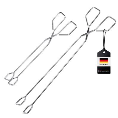 bremermann Grillzange 2er Set aus Edelstahl - in 30 + 39,5 cm Länge