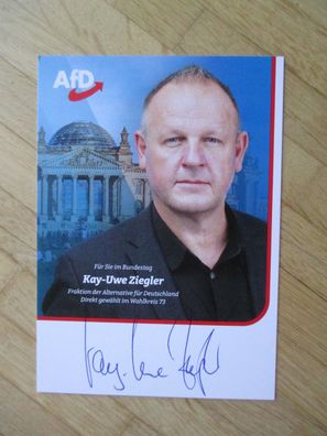 MdB AfD Politiker Kay-Uwe Ziegler - handsigniertes Autogramm!!!
