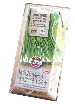 Sperli BIO Keimsprossen Weizengras Starter-Set, reich an Vitalstoffen