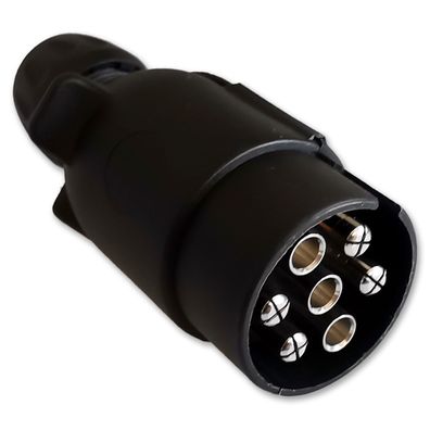 Anhängerstecker | Aspöck | 7-polig | 12V | 16A | Flachstecker | Doppeltülle