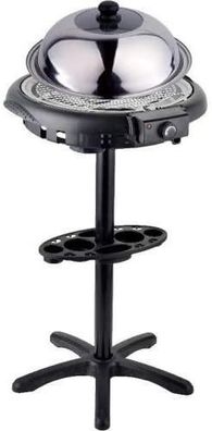 Rundgrill mit Deckel Swiloga | Stand Elektrogrill mit Standfuß | BBQ Grill