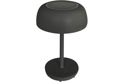 LED Tischlampe Solar schwarz 18 x 29 cm 20 LED warmweiß für Innen und Aussen