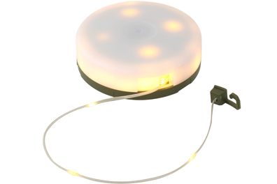 KYNAST LED Akku Campinglampe mit Lichterkette warmweiß & bunt ausrollbar