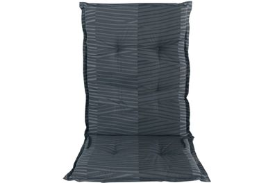 Sungarden Niedriglehner Gartenstuhl Auflage Borkum grau gestreift 98 cm