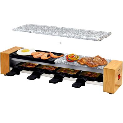 4er Raclette für 4 | Miniraclette | Steinplatte | Emailliert Olert