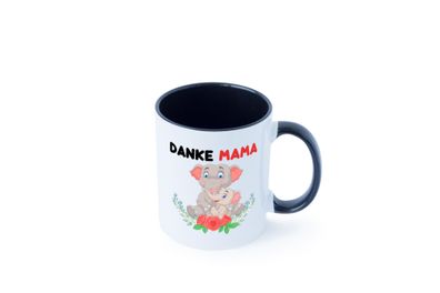 Danke Mama | Elefanten | Mutter und Kind Tasse - Geschenk