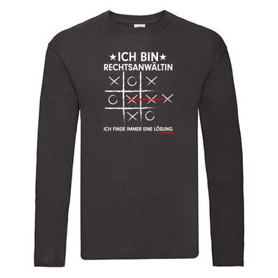 Lösung finden: Rechtsanwältin | Jurstin | Anwältin Long Sleeve Schwarz