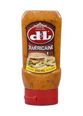 D&L Americaine Sauce 300ml Squeeze leicht scharfe belgische Würz-Soße würzige Note
