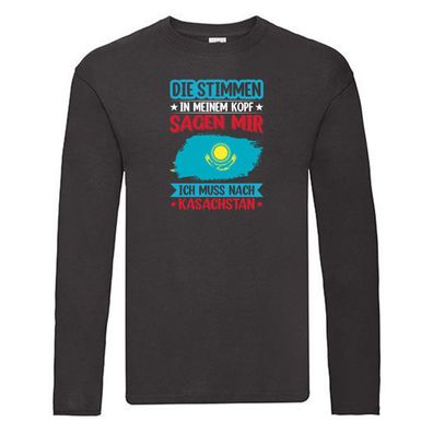 Kasachstan | Urlaub | Stimmen in meinem Kopf | Traumland Long Sleeve Schwarz