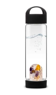 Vita Juwel - YOGA Special Edition - ViA Edelsteinflaschen mit Loop -| PRANA BLACK