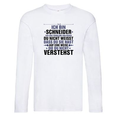 Löse Probleme: Schneider | Beruf Schneiderei v2 Long Sleeve Weiß