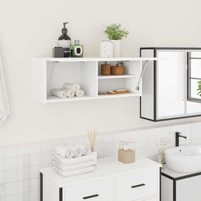 vidaXL Bad-Wandschrank Weiß 80x25x30 cm Holzwerkstoff