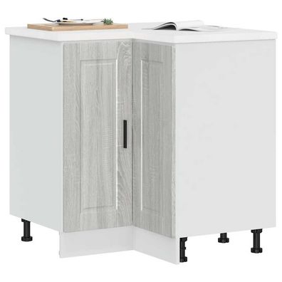 vidaXL Küchen-Eckunterschrank Porto Grau Sonoma Holzwerkstoff