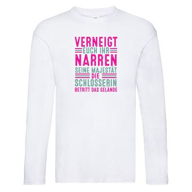 Verneigt euch: Schlosserin | Schlosserei Long Sleeve Weiß