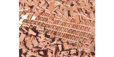 Juweela H0 28391 Flach Dachziegel Herzziegel | rot | mittel | 1000 Stück 1:87