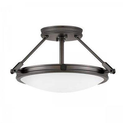 Elstead Lighting Collier 3-Light Deckenleuchte 3-flammig Schwarzoxid E14