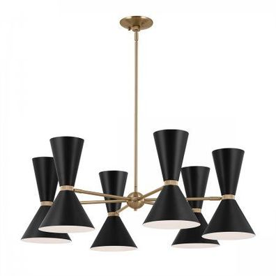 Elstead Lighting Phix Kronleuchter 6-armig Champagnerbronze Schwarz
