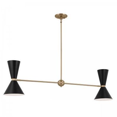 Elstead Lighting Phix Kronleuchter 2-armig Champagnerbronze Schwarz