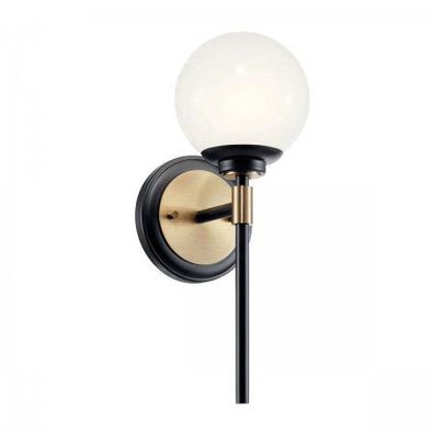 Elstead Lighting Benno Wandleuchte 1-flammig Schwarz Champagnerbronze