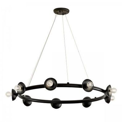 Elstead Lighting Palta Kronleuchter 9-flammig Satinschwarz E14