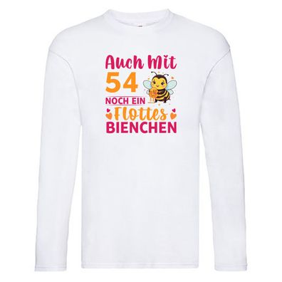 54. Geburtstag | Flottes Bienchen | 54 Jahre Long Sleeve Weiß
