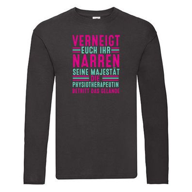 Verneigt euch: Physiotherapeutin v2 Long Sleeve Schwarz