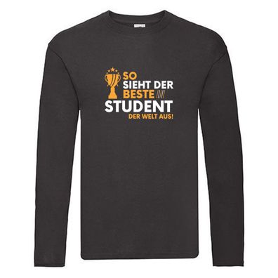 Der Beste: Student | Universität | Uni | Spruch | Studium Long Sleeve Schwarz
