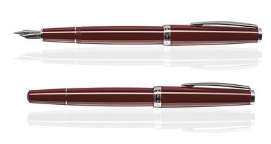 CLEO Classic Palladium Füllfederhalter, Bordeaux