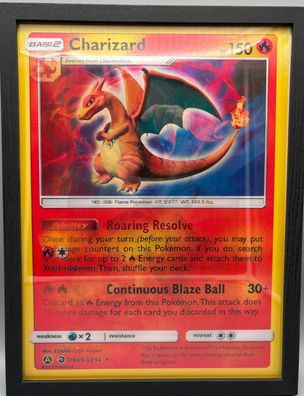 3D-Bild/Effekt-Flip-Pokémon-Charizard, Charmelon, Charmander-30x40cm-mit Rahmen