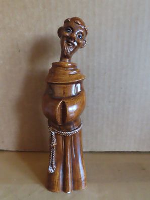 Figur Mönch hält den Kopf schräg Holz ca. 22 cm H
