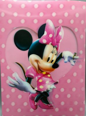 3D-Bild/Effekt-Mini Maus-Herz-Rosa-30x40cm-ohne Rahmen