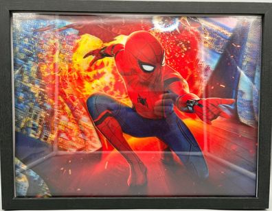 3D-Bild/Effekt-Flip-Spiderman-Tolle Farben-30x40cm-mit Rahmen