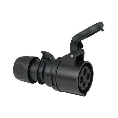 PCE CEE 16 A/400 V 4-pin Plug female Schwarz - Turbo Terminal - screwless - IP44
