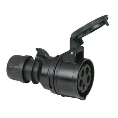 PCE CEE 16 A/400 V 5-pin Plug female Schwarz - Turbo Terminal - screwless - IP44