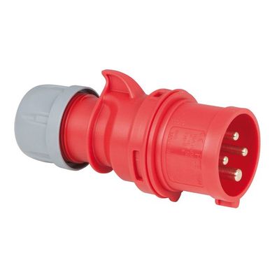 PCE CEE 16 A/400 V - 4P Plug male Rot - IP44