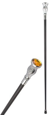 Spazierstock mit gold gelben Stein