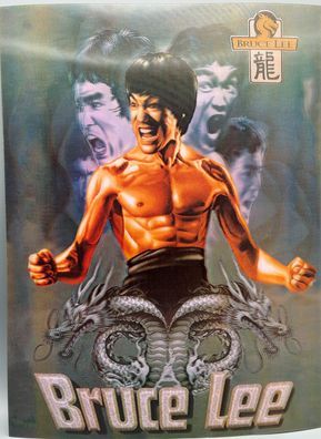 3D-Bild/Effekt-Legende-Kung Fu-Bruce Lee-30x40cm-ohne Rahmen