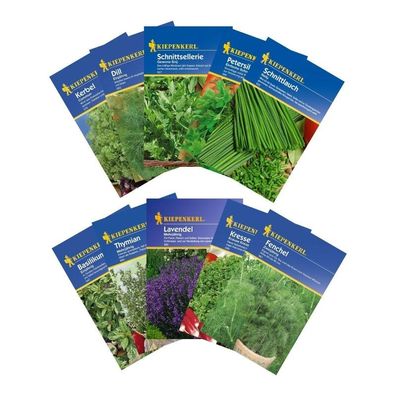 Kräuter-Sortiment, 10 verschiedene Kräutersorten, Saatgut-Sortiment
