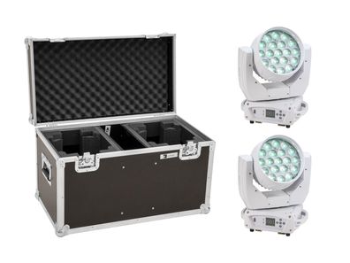 Eurolite Set 2x LED TMH-X4 Moving-Head Wash Zoom ws + EU Case