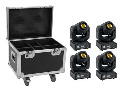 Eurolite Set 4x LED TMH-17 Spot + Case mit Rollen